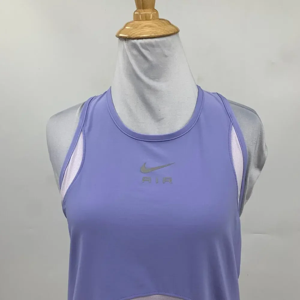 Nike Tank Top Women S Small Dri Fit Air Running Performance Semi Oval Mesh Panel